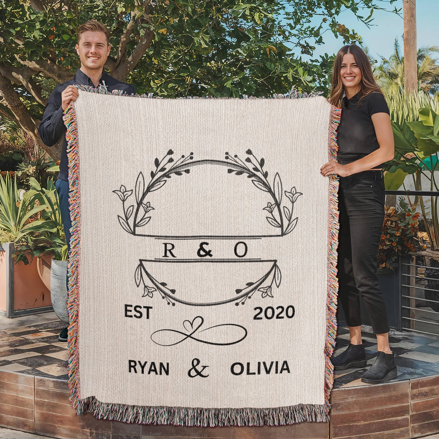 Personalized Wedding Blanket, His and Hers Custom Blanket, Newlyweds Housewarming Gift, Personalized Wedding Gift, Mr and Mrs Gifts Birthday