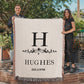 Custom Woven Throw Blanket Cotton Personalized Name And Initial  Family Blanket Adult Throw, 4th Year Anniversary Gift Tapestry Blanket