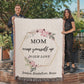 Custom Message  Personalized Woven Throw, Personalized Floral Blanket Gift For Mom, Wedding Anniversary Gift, Custom  Christmas Present.