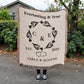 Personalized Woven Blanket, Custom Soft Blanket  Anniversary Gift, Woven Throw Blanket, Wedding Throw Tapestry, Initials & Date Wedding Gift