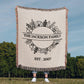 Personalized  Blanket Family Name Gift, Custom Throw Blanket, Customized Holiday Woven  Décor, Custom Christmas Gift For Mom