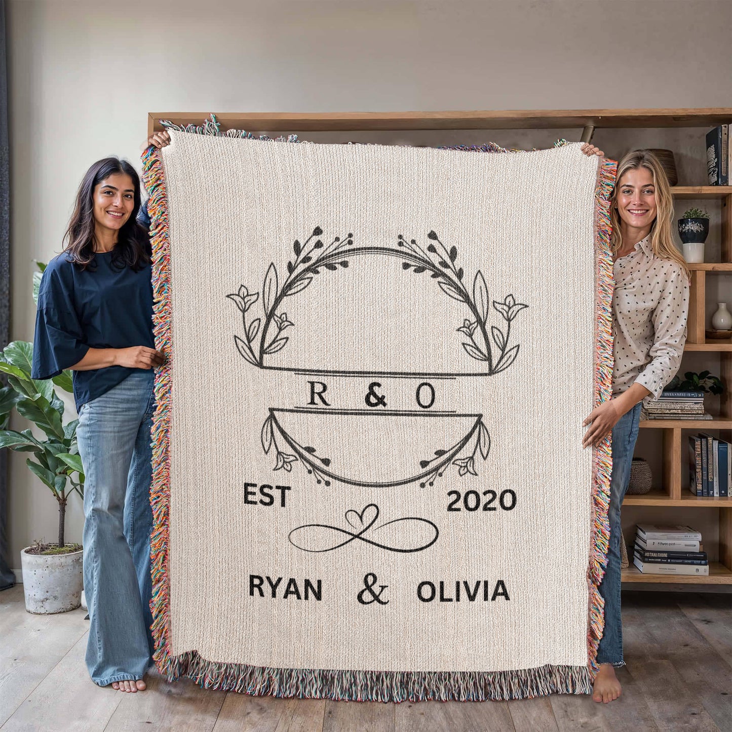 Personalized Wedding Blanket, His and Hers Custom Blanket, Newlyweds Housewarming Gift, Personalized Wedding Gift, Mr and Mrs Gifts Birthday