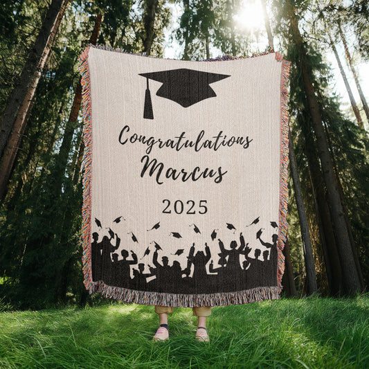 Class of 2024 Graduation Blanket, Personalized Blanket, Senior Graduation Gift, Custom Text Graduation Blanket Gift,2024 High School Grad