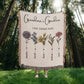 Custom Grandma Garden Blanket, Personalized Birth Flower Blanket, Granny Keepsake Gift, Mother's Day & Christmas Gift