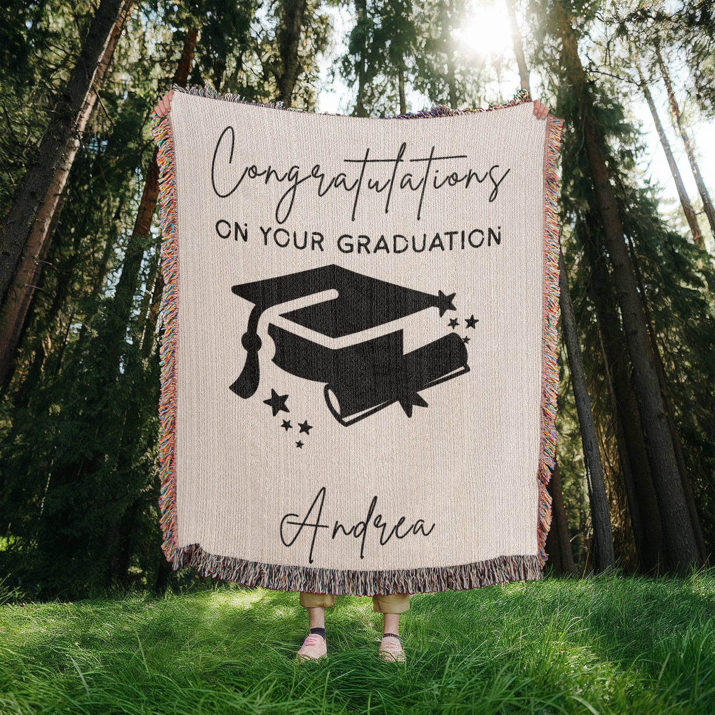 Graduation blanket, personalized gift, graduation keepsake, custom blanket, congratulatory gift, graduate throw, academic achievement gift