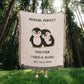 Penguin Couple Tapestry Blanket, Personalized Anniversary Gift, Custom Name Cottagecore Woven Blanket, First Christmas Gift For Couple Gift
