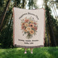 Nana's Garden Blanket, Personalized Cotton  Throw, Floral Birth Flower Gift, Grandparent Keepsake, Custom Family Name Blanket, Mother's Day Gift
