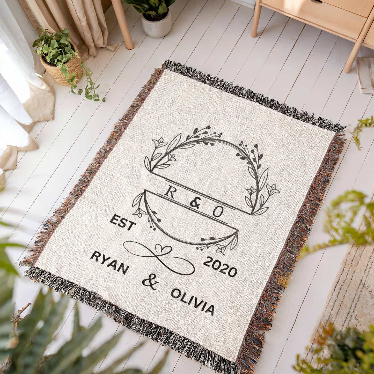 Personalized Wedding Blanket, His and Hers Custom Blanket, Newlyweds Housewarming Gift, Personalized Wedding Gift, Mr and Mrs Gifts Birthday