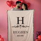 Custom Woven Throw Blanket Cotton Personalized Name And Initial  Family Blanket Adult Throw, 4th Year Anniversary Gift Tapestry Blanket