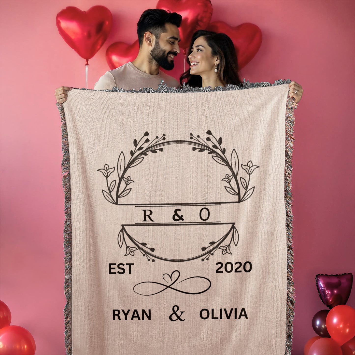 Personalized Wedding Blanket, His and Hers Custom Blanket, Newlyweds Housewarming Gift, Personalized Wedding Gift, Mr and Mrs Gifts Birthday