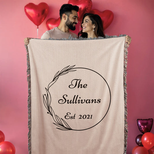 Personalized Wedding Blanket,  Custom Wedding Gift, Anniversary Blanket, Valentine Couple's Gift, Bridal Shower Gift, Housewarming Keepsake