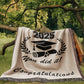 Personalized Graduation Blanket with Name, Customized Graduation Gifts, Custom Grad Gift, High School Grad Gift Ideas for Him & Her