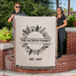 Personalized  Blanket Family Name Gift, Custom Throw Blanket, Customized Holiday Woven  Décor, Custom Christmas Gift For Mom