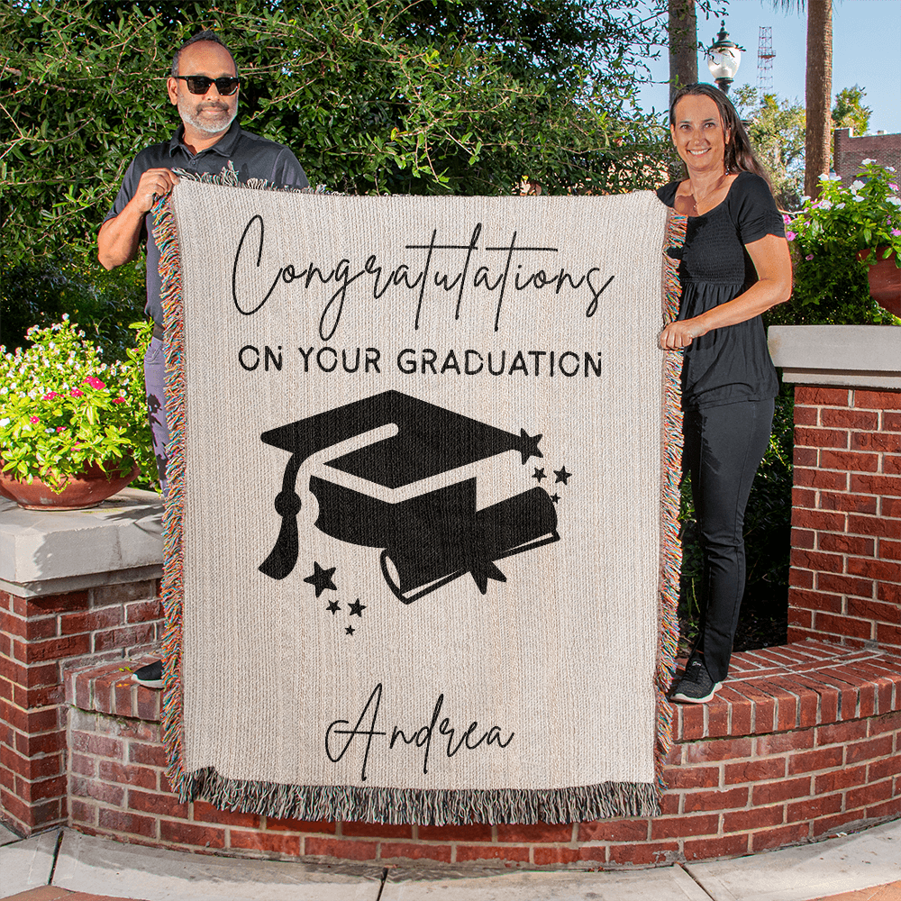 Graduation blanket, personalized gift, graduation keepsake, custom blanket, congratulatory gift, graduate throw, academic achievement gift