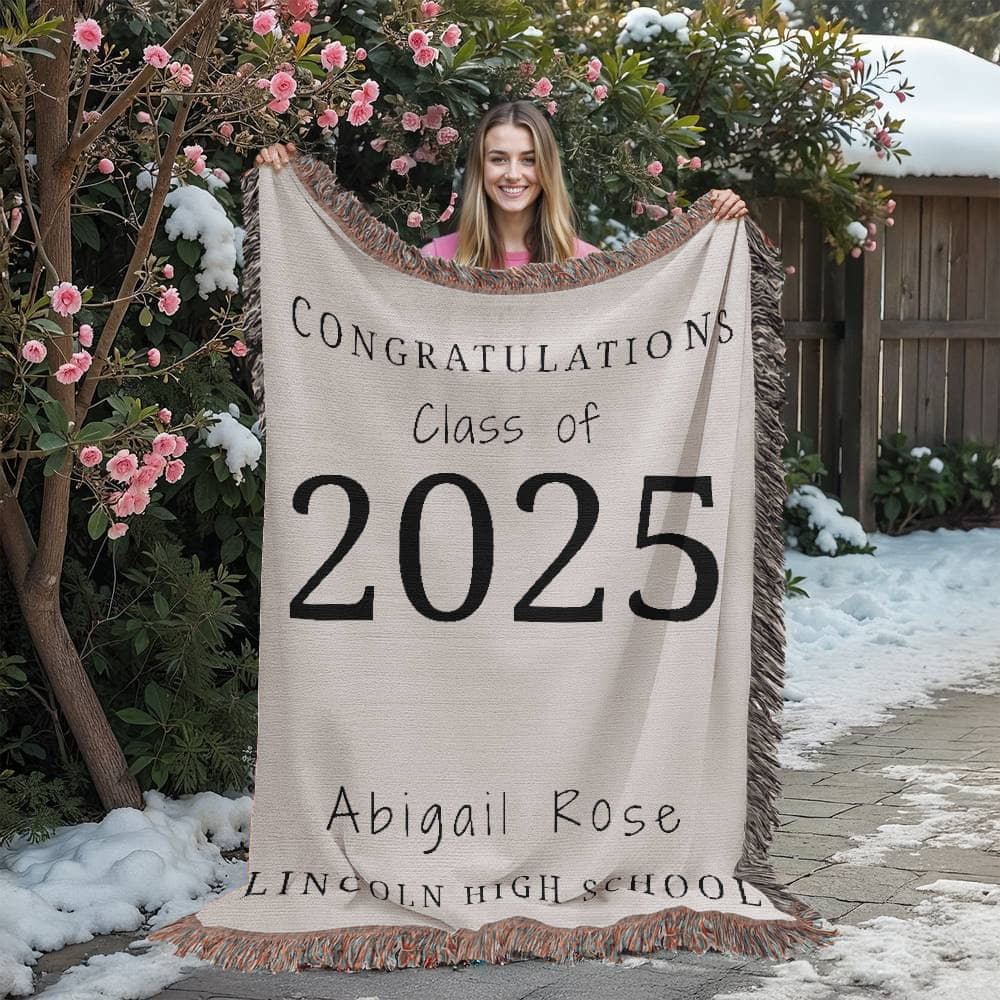 Graduation Blanket, Custom Graduation Party Decor 2025, Party Backdrop Large Banner for Class, Graduation Tapestry Backdrop, Class of 2025 Photo Booth Backdrop