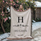 Custom Woven Throw Blanket Cotton Personalized Name And Initial  Family Blanket Adult Throw, 4th Year Anniversary Gift Tapestry Blanket