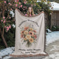 Nana's Garden Blanket, Personalized Cotton  Throw, Floral Birth Flower Gift, Grandparent Keepsake, Custom Family Name Blanket, Mother's Day Gift