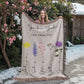 Custom Grandma Garden Blanket, Personalized Birth Flower Blanket With Grandkids Names, Granny Mother's Day, Christmas Gift, Special Keepsake