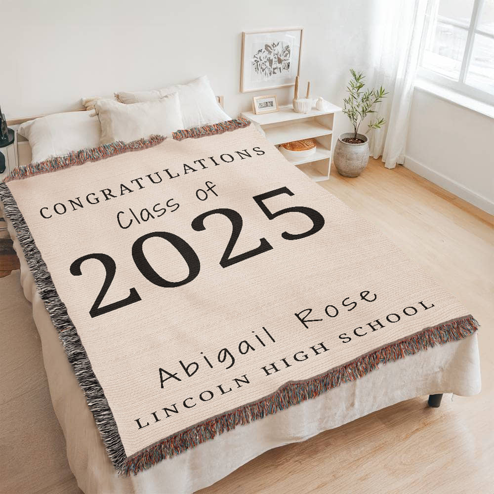 Graduation Blanket, Custom Graduation Party Decor 2025, Party Backdrop Large Banner for Class, Graduation Tapestry Backdrop, Class of 2025 Photo Booth Backdrop