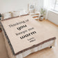 Thinking Of You Woven Blanket, Blanket Message Gift For Mom/Dad,Custom Blanket Gift For Loved One, Personalized Name Sentimental Gift