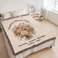 Nana's Garden Blanket, Personalized Cotton  Throw, Floral Birth Flower Gift, Grandparent Keepsake, Custom Family Name Blanket, Mother's Day Gift
