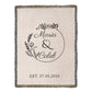 Custom Bride and Groom Gift, Personalized Last Name Gift Blanket,  Wedding Monogram Couple Keepsake Blanket, Anniversary His and Hers Gift
