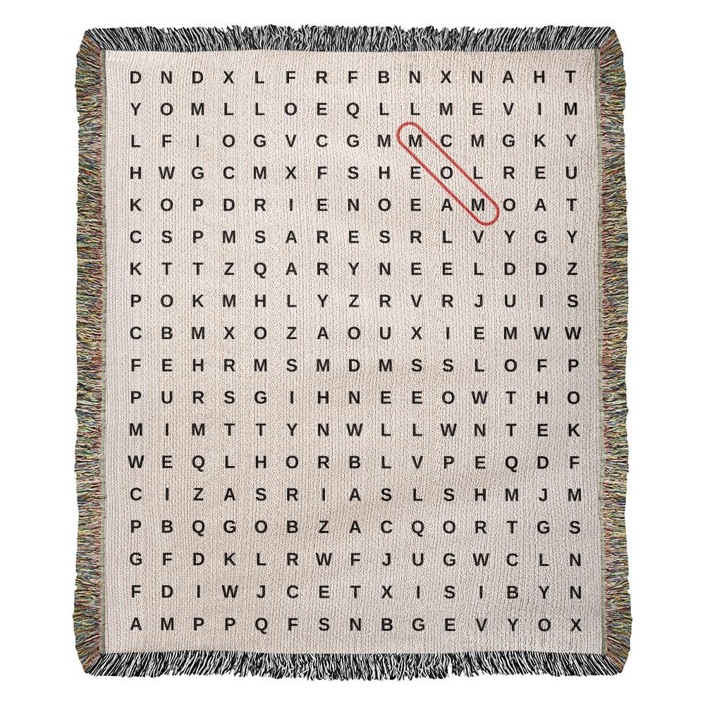 Crossword Custom Blanket