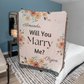Custom Proposal Woven Blanket, Will You Marry Me Blanket, Marriage Proposal Ideas, Marry Me Personalised Throw, Unique Floral Proposal Gift