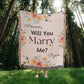 Custom Proposal Woven Blanket, Will You Marry Me Blanket, Marriage Proposal Ideas, Marry Me Personalised Throw, Unique Floral Proposal Gift