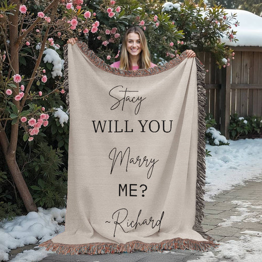 Personalized Couple Blanket, Wedding Blanket Gift, Custom Names Love Throw, Romantic Cozy Blanket, Wedding Proposal Blanket