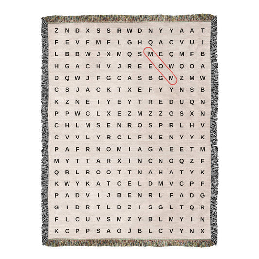 Crossword Custom Blanket