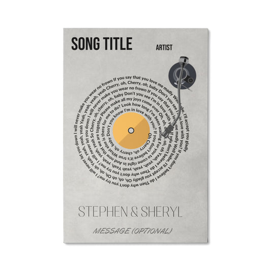 Custom Song Lyrics Gift For Couples