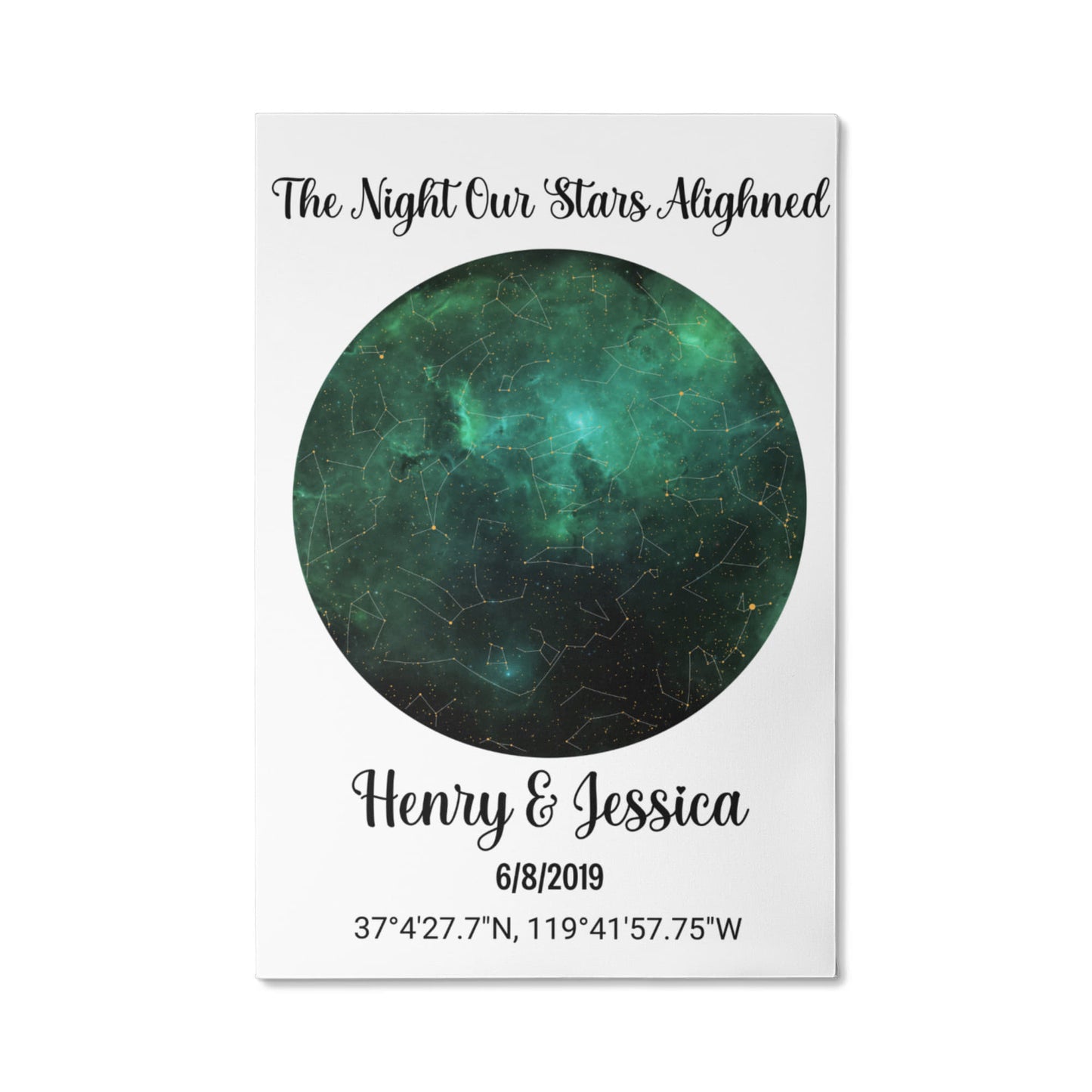 The Night Our Stars Aligned Couples Gift Canvas
