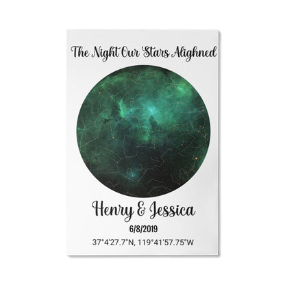 The Night Our Stars Aligned Couples Gift Canvas