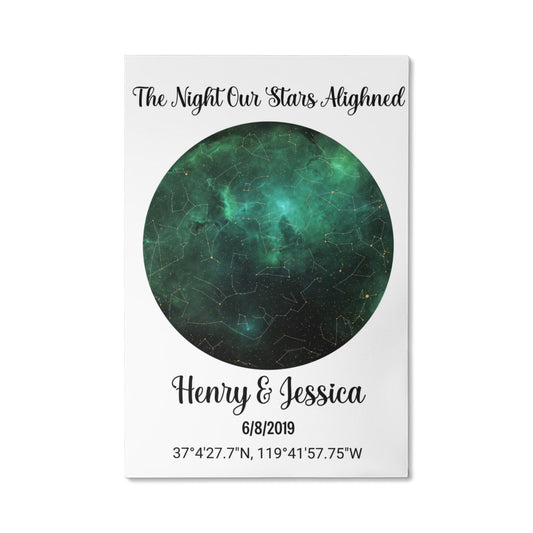 The Night Our Stars Aligned Couples Gift Canvas