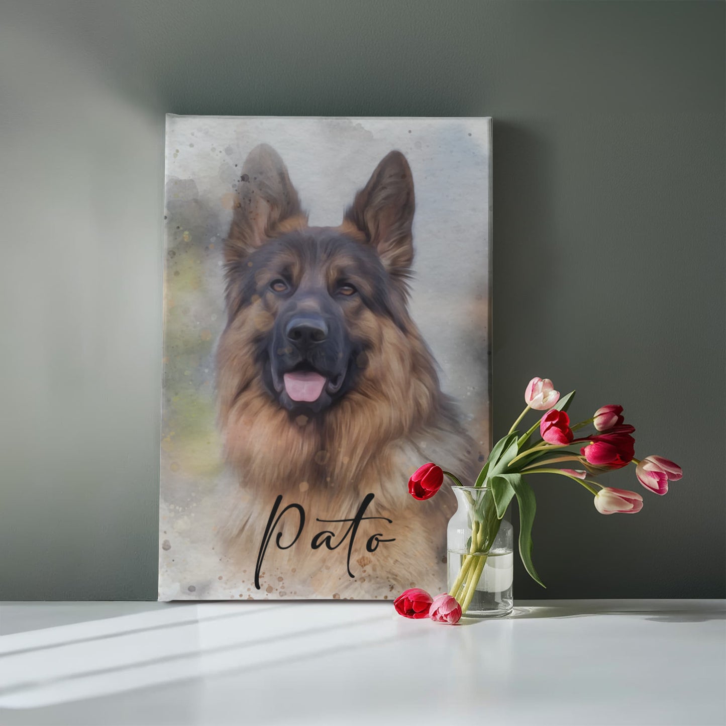 Custom Watercolor Pet Portrait From Photo