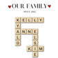 Personalized Our Family Crossword Canvas