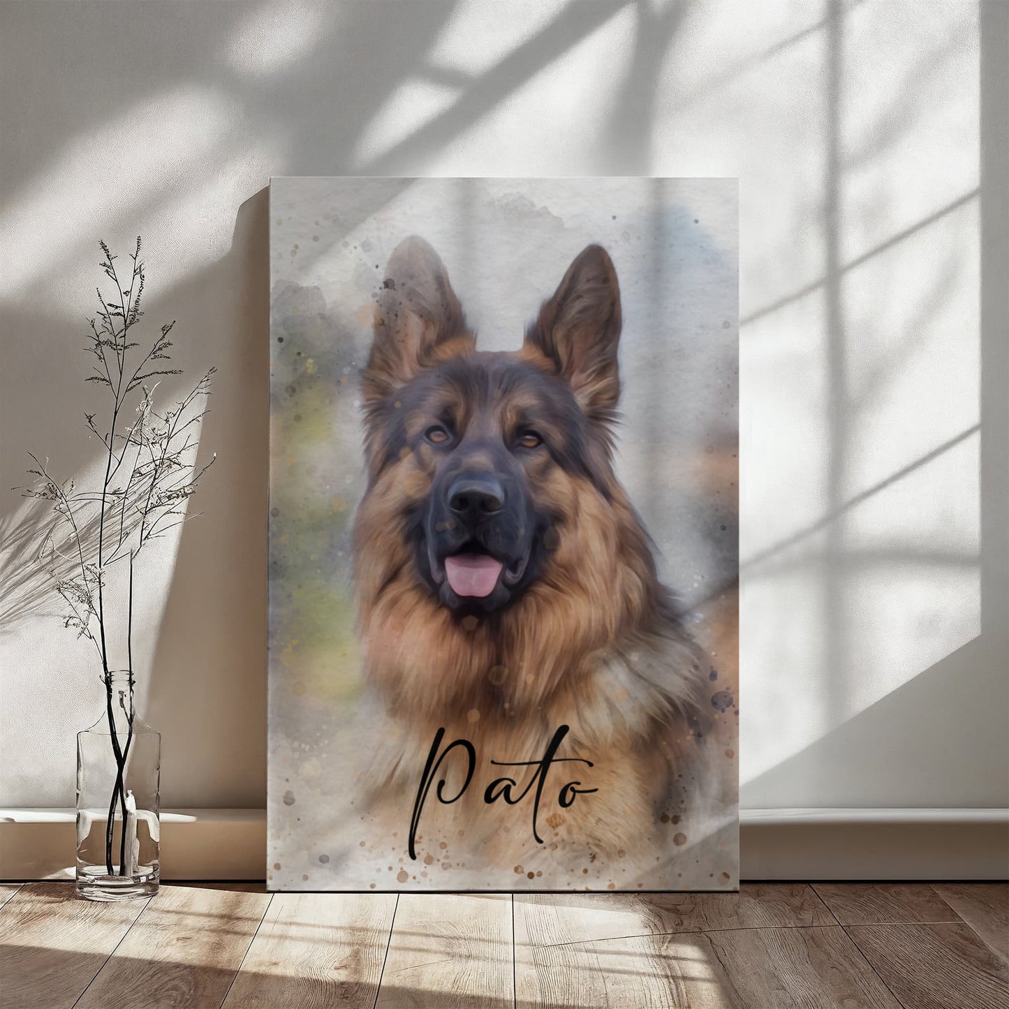 Custom Watercolor Pet Portrait From Photo