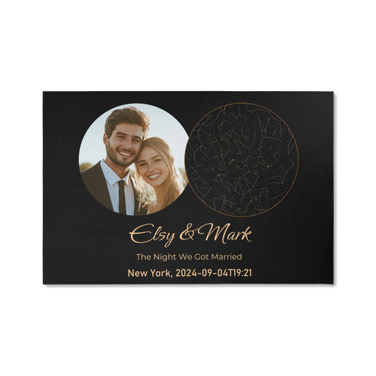 The Day We Got Married Night Sky Print, Personalized Anniversary