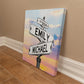 Personalized Name Street Sign Canvas, Vintage Wedding Art, Custom Name Date Decor, Ideal Anniversary Gift for Couples, Crossroads Sign Art