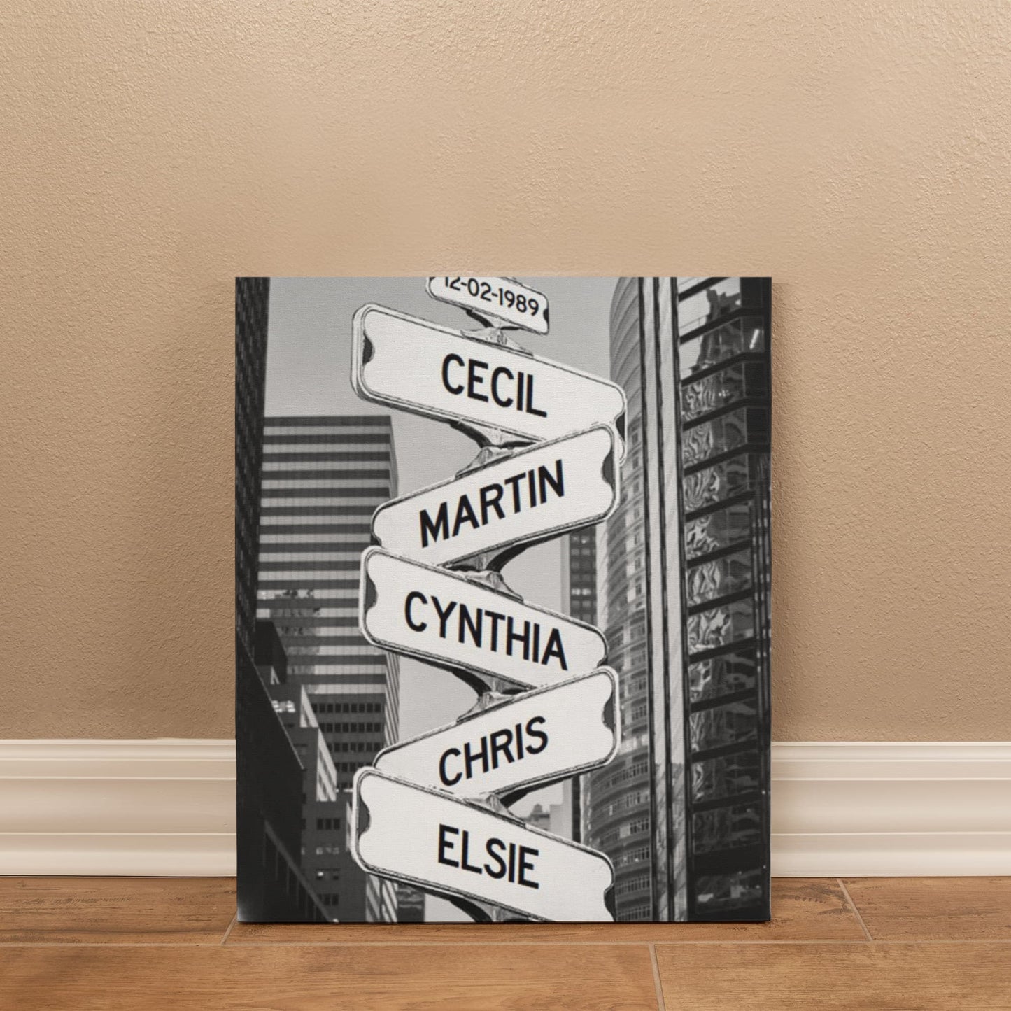 Street Sign With Family Names