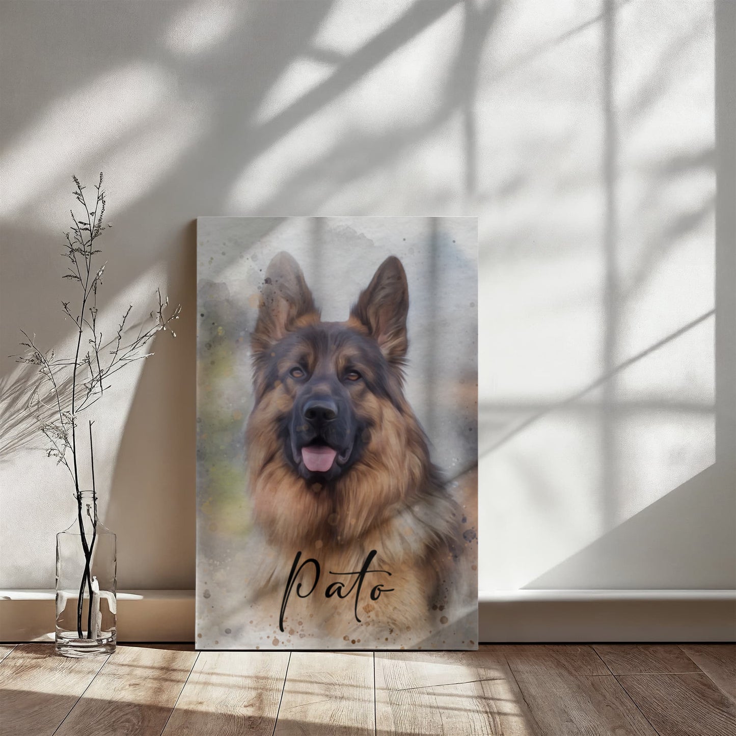 Custom Watercolor Pet Portrait From Photo