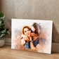 Personalized Watercolor Couples Canvas