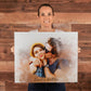 Personalized Watercolor Couples Canvas