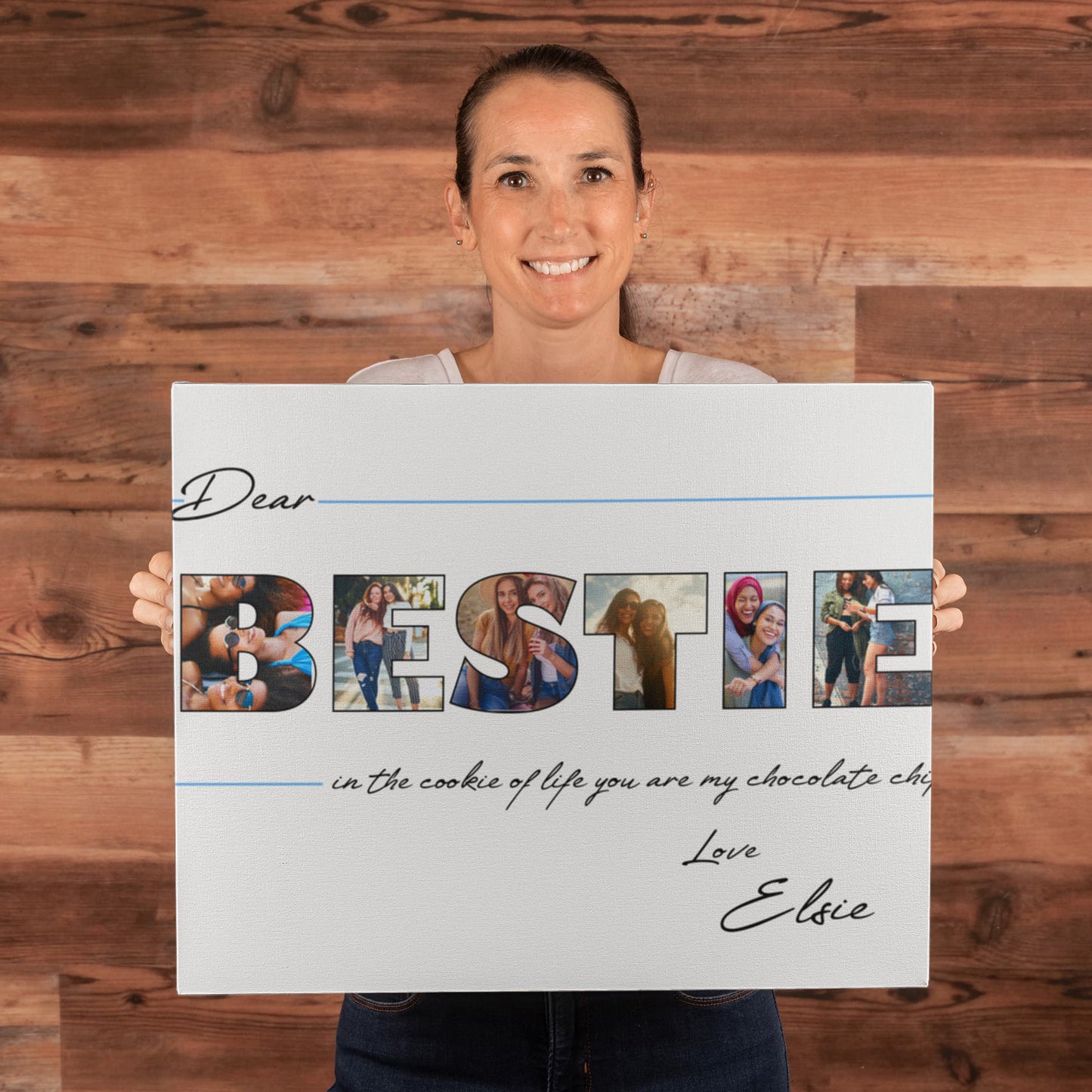 Custom Bestie Photo Canvas