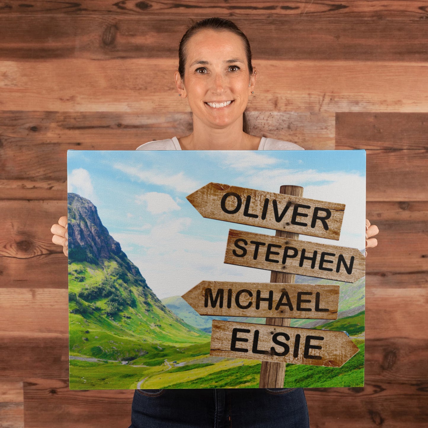 Highland Wooden Street Sign