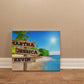 Sunny Beach Street Name Canvas Wall Sign