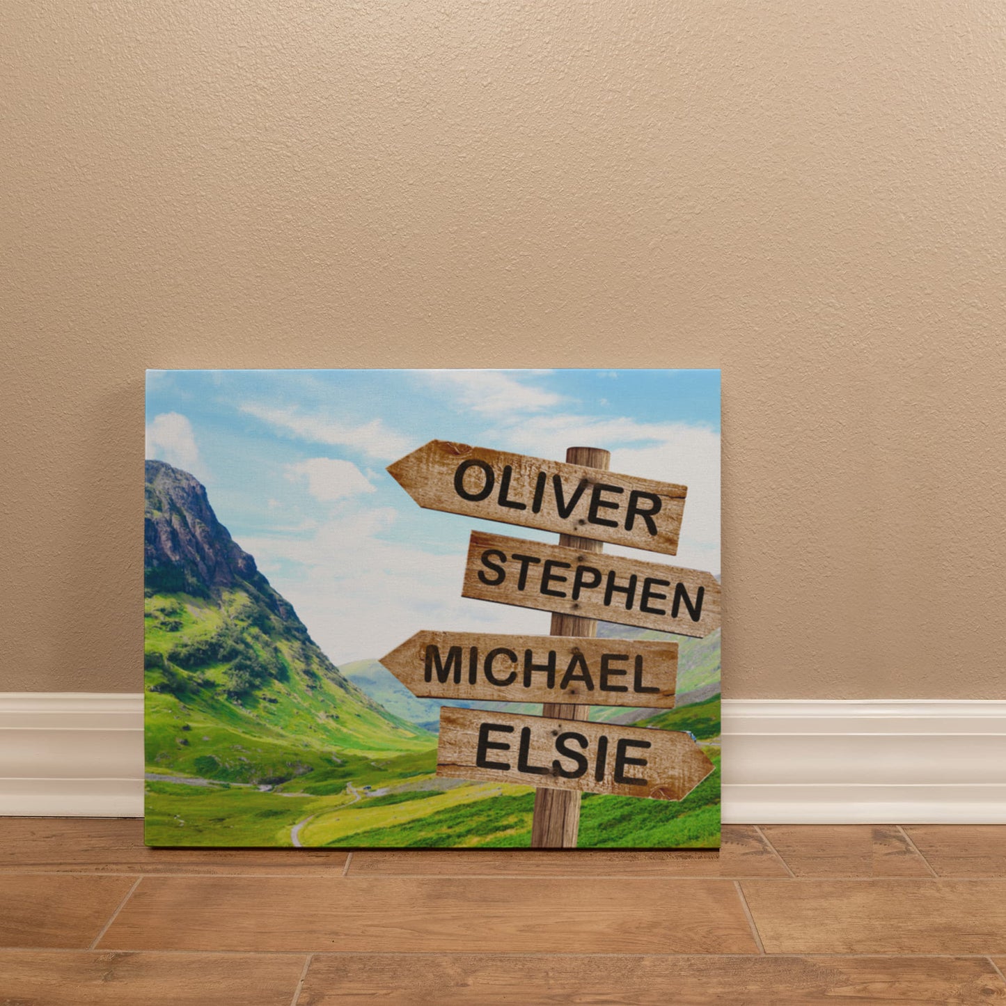 Highland Wooden Street Sign