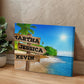 Sunny Beach Street Name Canvas Wall Sign