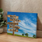 Wooden Family Name Street sign